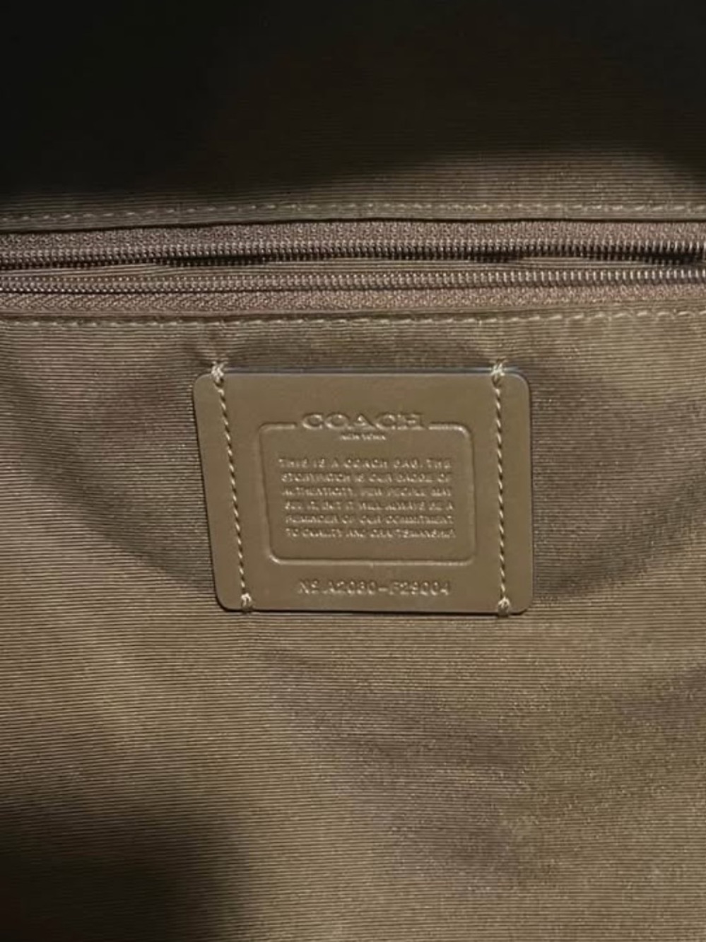 Coach Brown Pebbled Leather Backpack - Picture 4 of 7